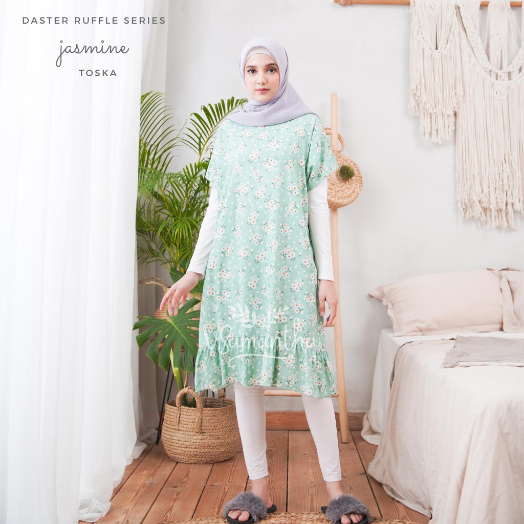 Daster Viral Ruffle Rayon Motif II