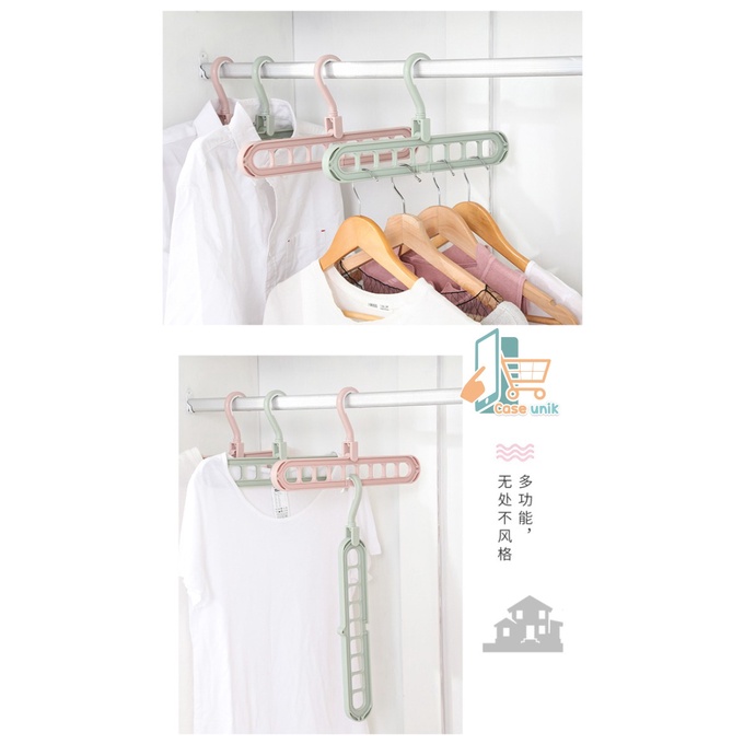 RT33 GANTUNGAN LEMARI BAJU PAKAIAN MAGIC HANGER INSTANT 9 IN 1 JEMURAN LAUNDRY ANTI KARAT MULTIFUNGSI SERBAGUNA CS3594