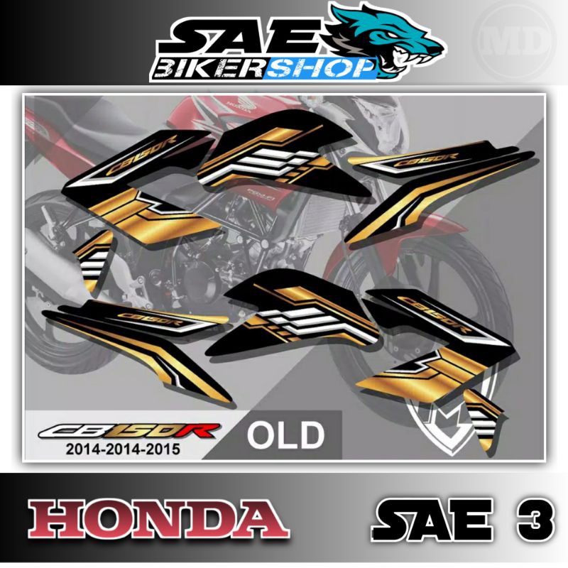 STRIPING STICKER STIKER CB150R OLD GOLD SAE 3