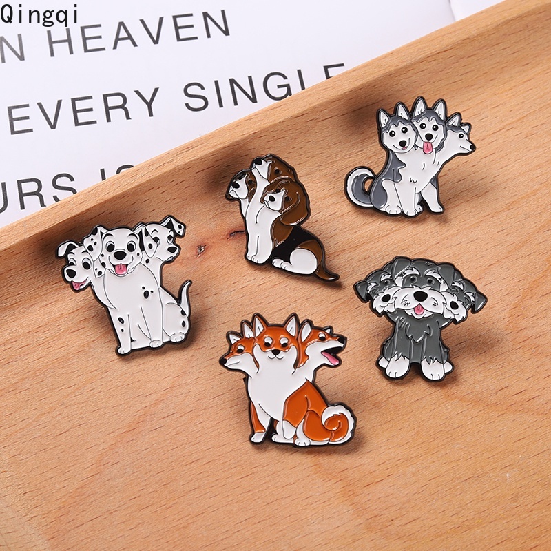 Bros Pin Enamel Bentuk Anjing Akita Shiba Inu Untuk Pria Dan Wanita