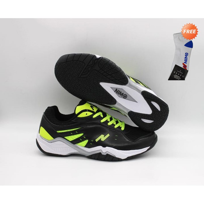 NIMO Sepatu Badminton Court King 03 Black Lemon size 39-44 murah - 41