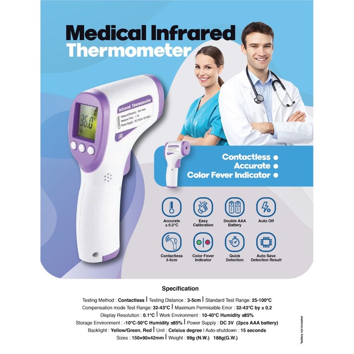 Thermometer Infrared / Thermometer Gun Terramed / Thermo Gun