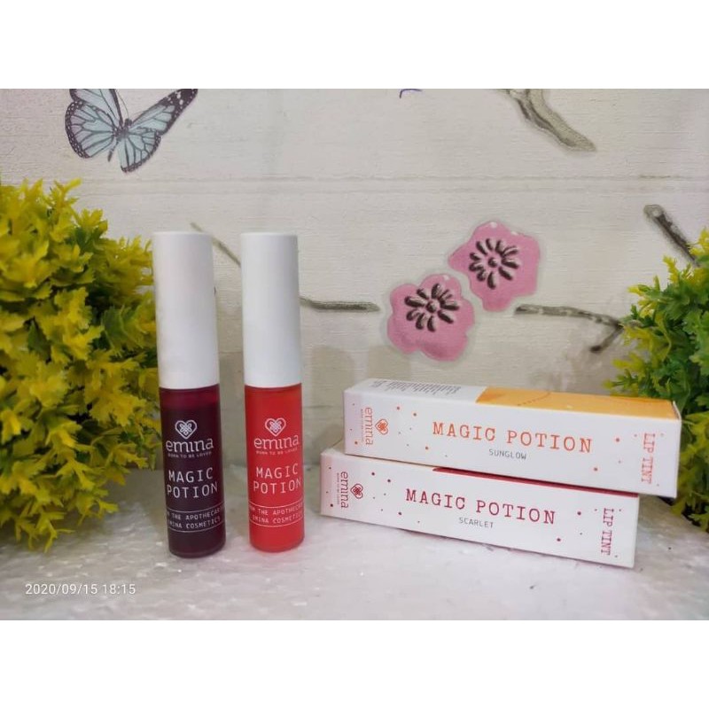 Manado Emina Magic Potion Lip Tint (Scarlet & Sunglow)