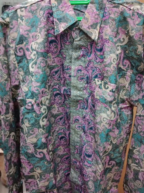 Kemeja Batik Panjang Motif Melati/kemeja Batik Melati Gold/kemeja Batik Murah/kemeja Murah / Kemeja