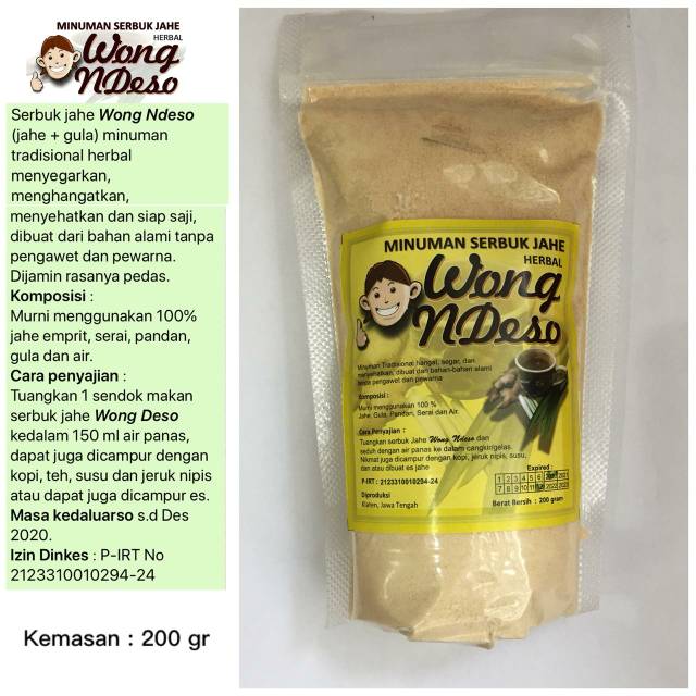 

Produsen serbuk jahe herbal siap saji 200 gr