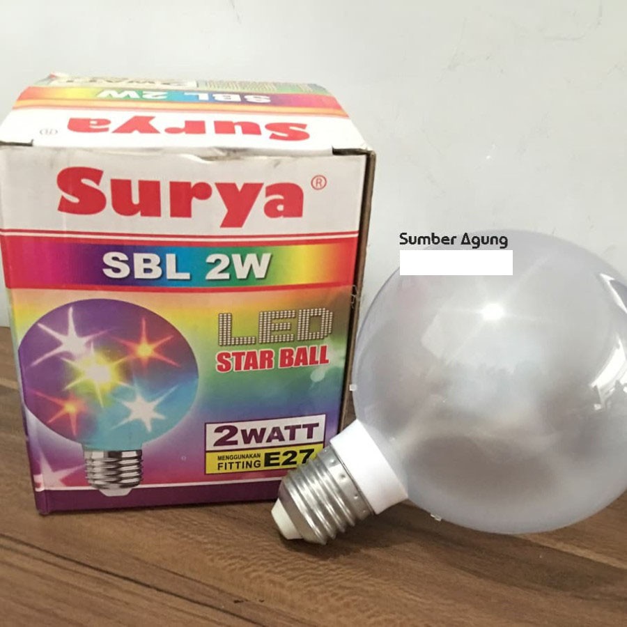 Lampu Hias Bintang Besar SURYA LED Star Ball 2W SBL2W Fitting E27