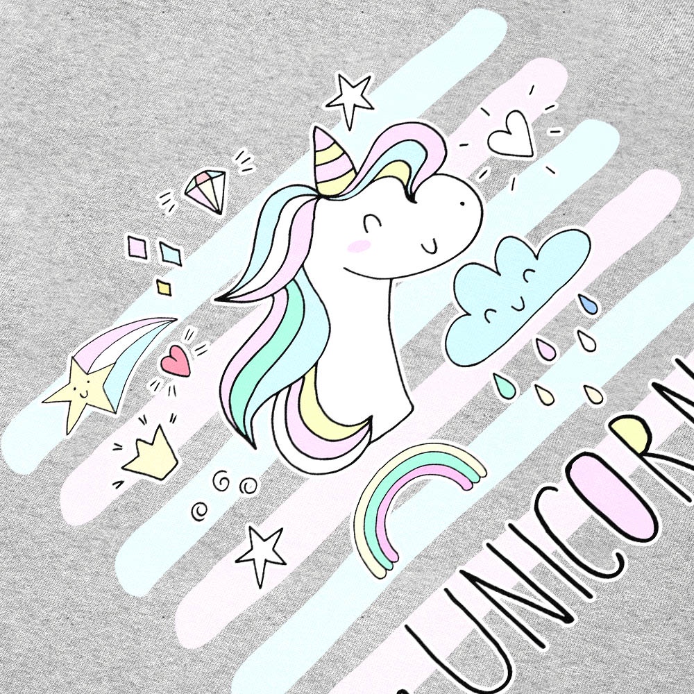 Naked&amp;Free - Kaos Setelan Bayi &amp; Anak Unicorn Rain - Bahan Katun Combed 30s Lembut &amp; Nyaman