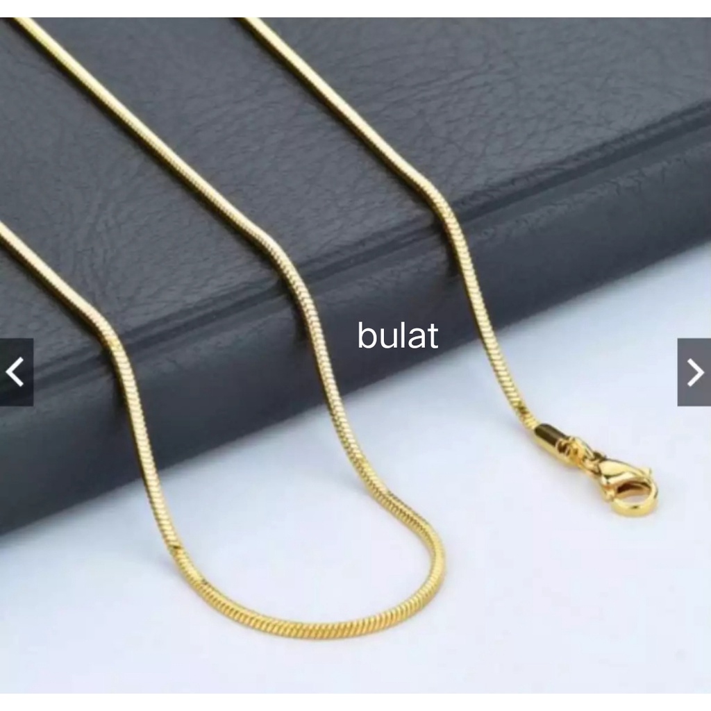 KALUNG BELUT HALUS ROSE GOOLD /KALUNG BELUT BULET HALUS /KALUNG BELUT BULAT TITANIUM/ANTI KARAT DAN TIDAK LUNTUR MODEL PRI WANITA