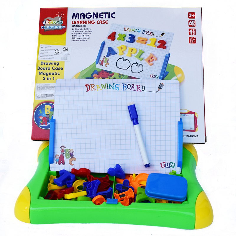 

Magnetic learning case drawing board magnet 2 in 1 Meja edukasi 5580 - papan tulis anak