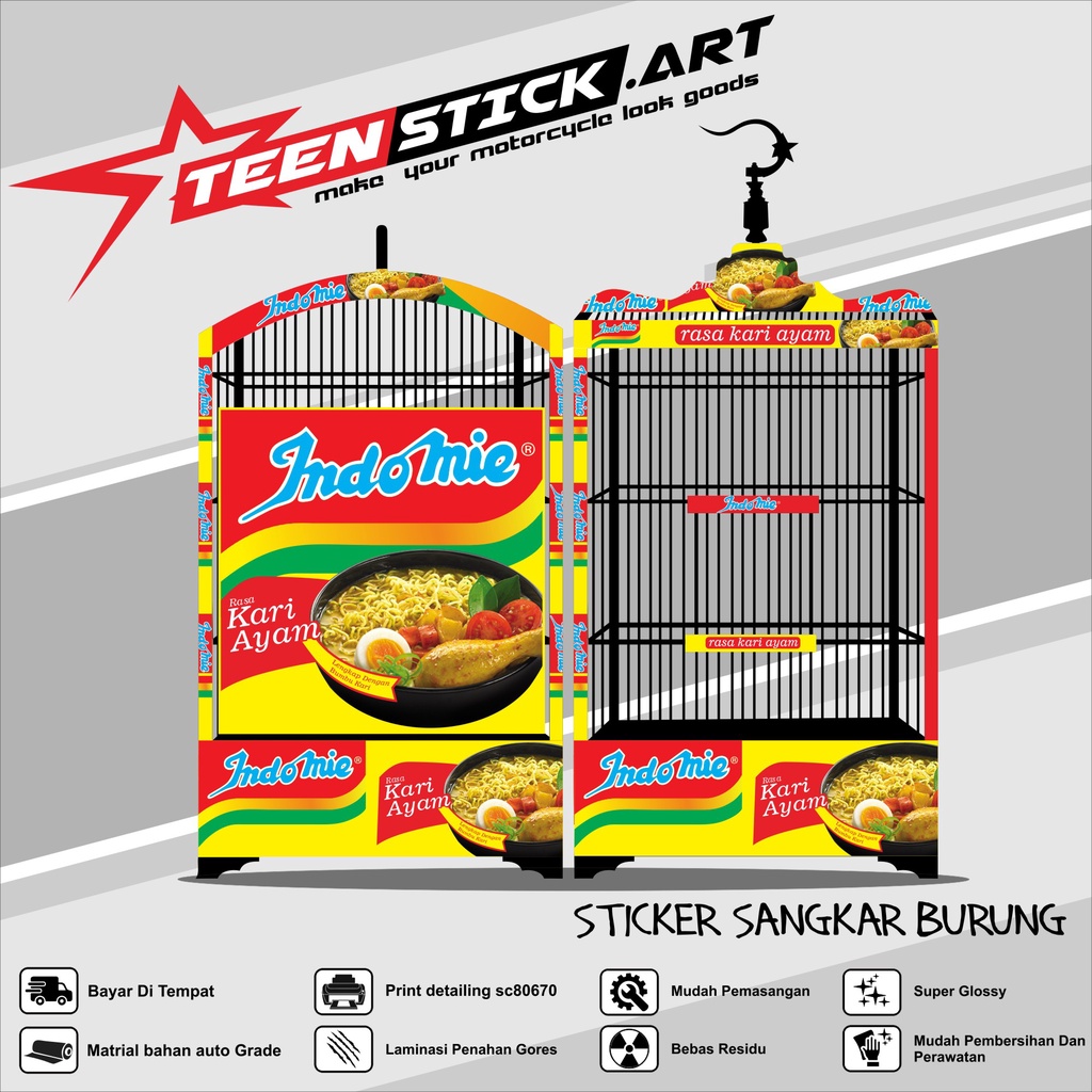 Stiker Decal SANGKAR KOTAK KICAU MANIA Sangkar EBOD JAYA Sangkar ORIQ JAYA Sangkar Kicau MANIA KACER