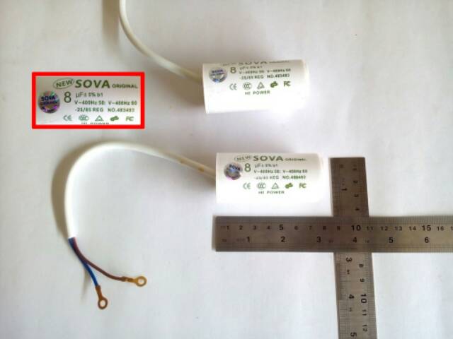 Kapasitor/ Spare Part Pompa Air Tersedia 8UF dan 10UF