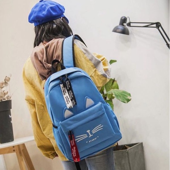 Tas Ransel Sekolah Tas gendong Anak SD SMP SMA Backpack Tas Wanita Punggung Pull Lapis