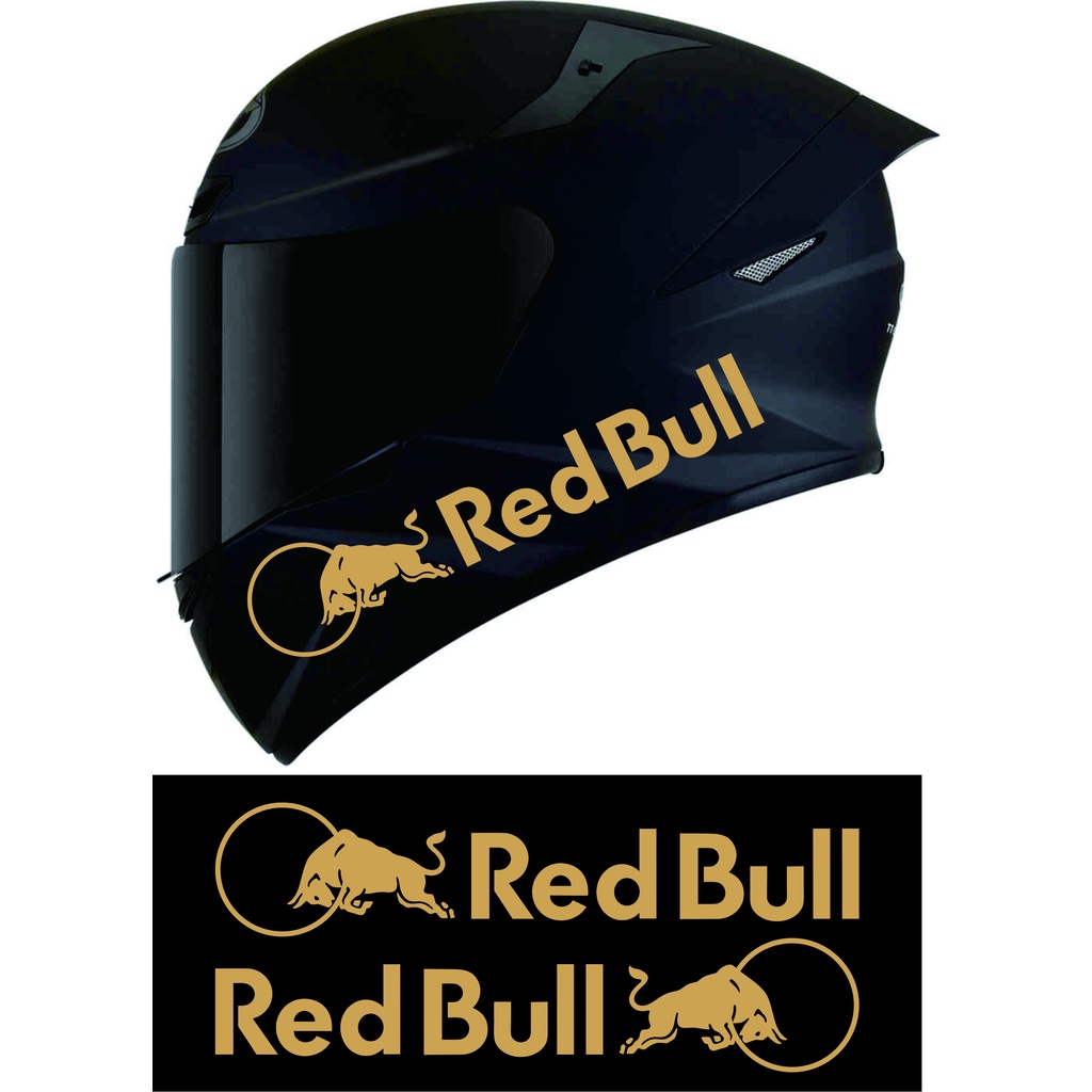 stiker Red Bull helm motor mobil