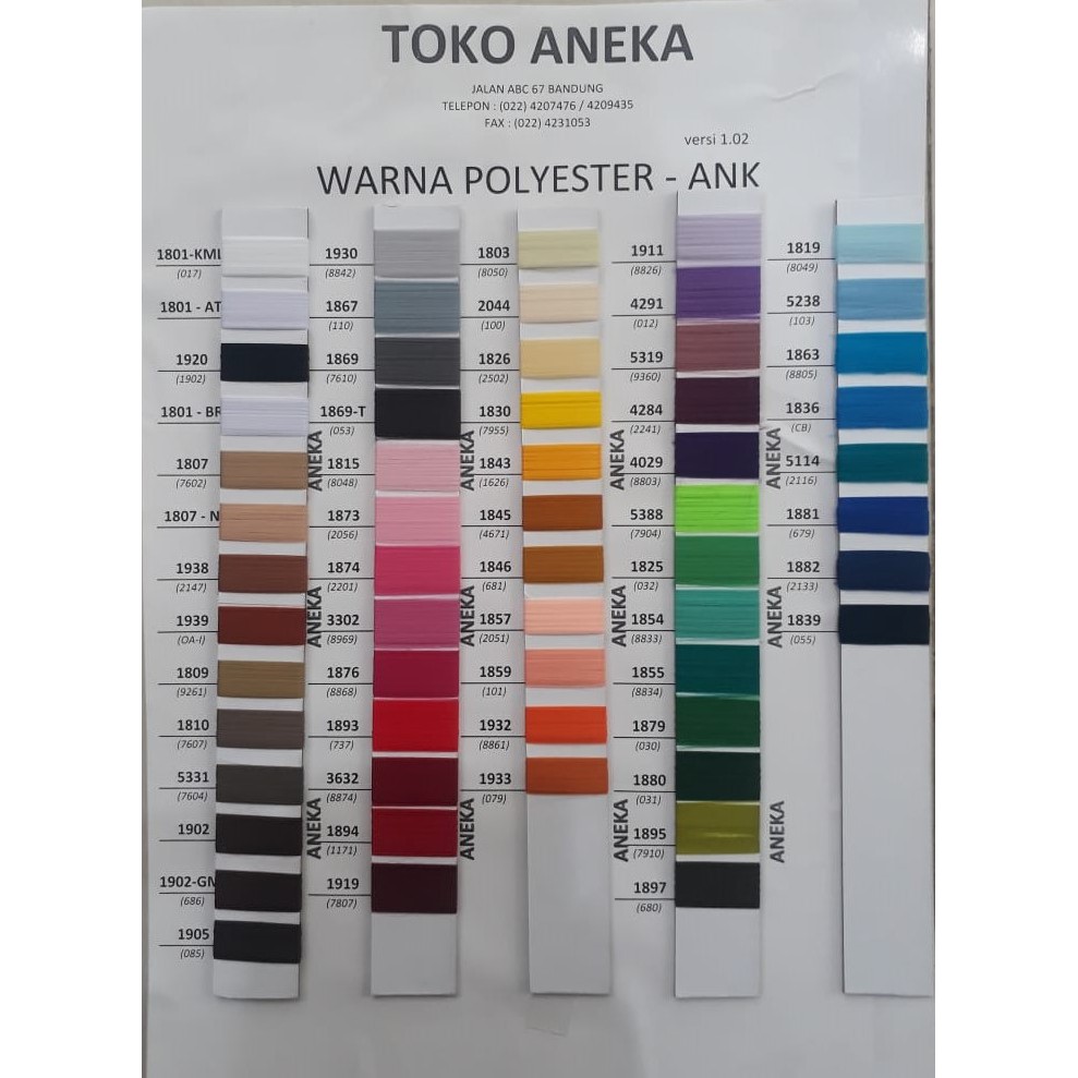 Benang Rajut ANEKA Obras / Rib / Neci / Polyester Yarn