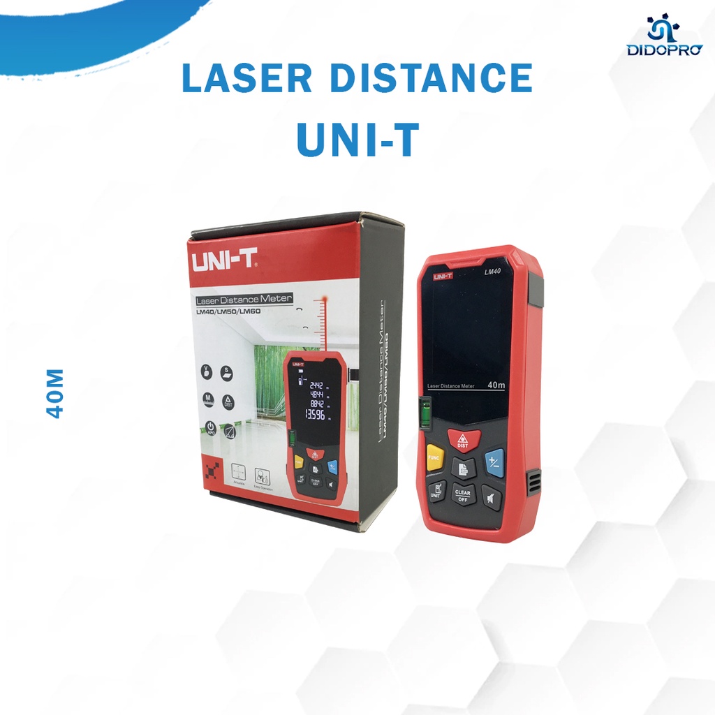 UNI-T Meteran Laser UNI T LM-40M Pengukur Digital 40m meter 40 m Laser Distance Meter