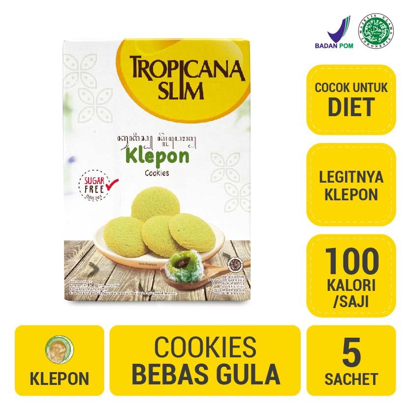 Tropicana Slim Klepon Cookies 1 Box 5 Sachet