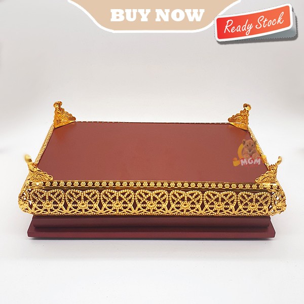 LUXURY Metal KAYU Klasik Gold Tempat kotak tisu Tissue Box elegant