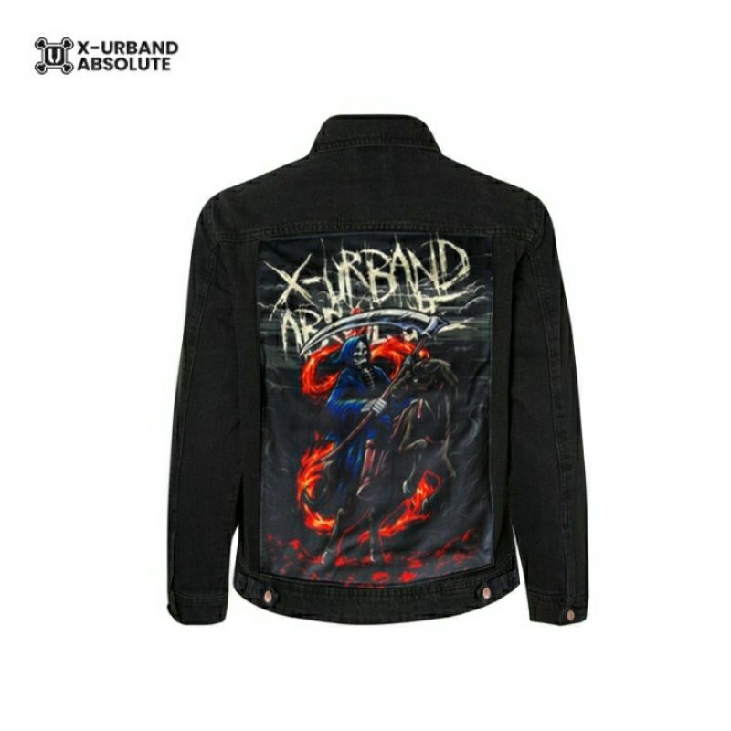 X urband jaket denim angel death