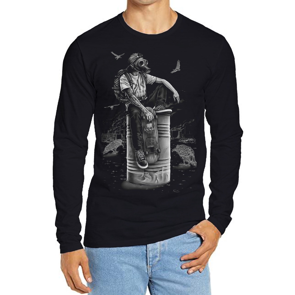 KAOS LENGAN PANJANG PRIA / KAOS LENGAN PANJANG JUMBO PRIA ( PRIA MASKER)