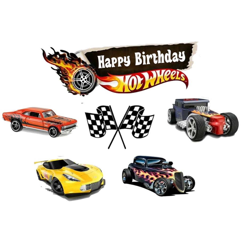 

TOPPER CAKE ULANG TAHUN / HIASAN KUE HOT WHEELS