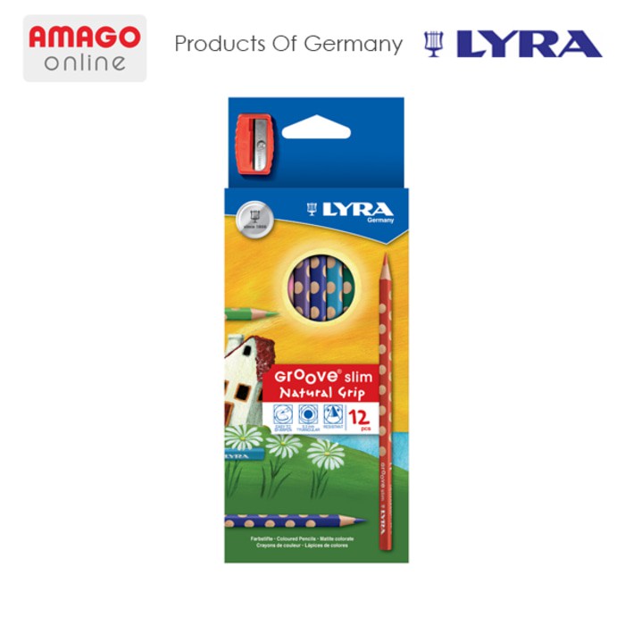 LYRA Groove Slim - Color Pencil - Pensil Warna - Box 12 Colors - 2821120