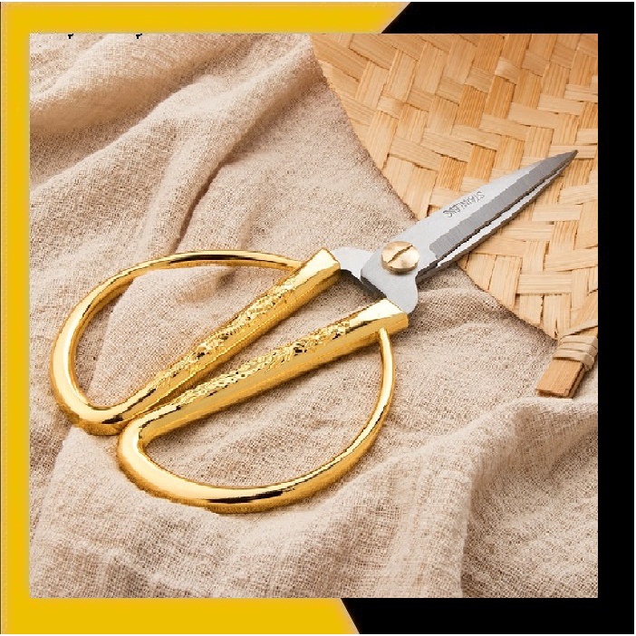 

Gunting Jahit Kain Fabric Cutter Scissors 5 Inch - Golden
