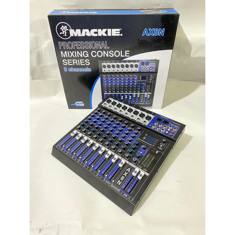 Mixer mackie ax8n 8 channel bluetooth usb