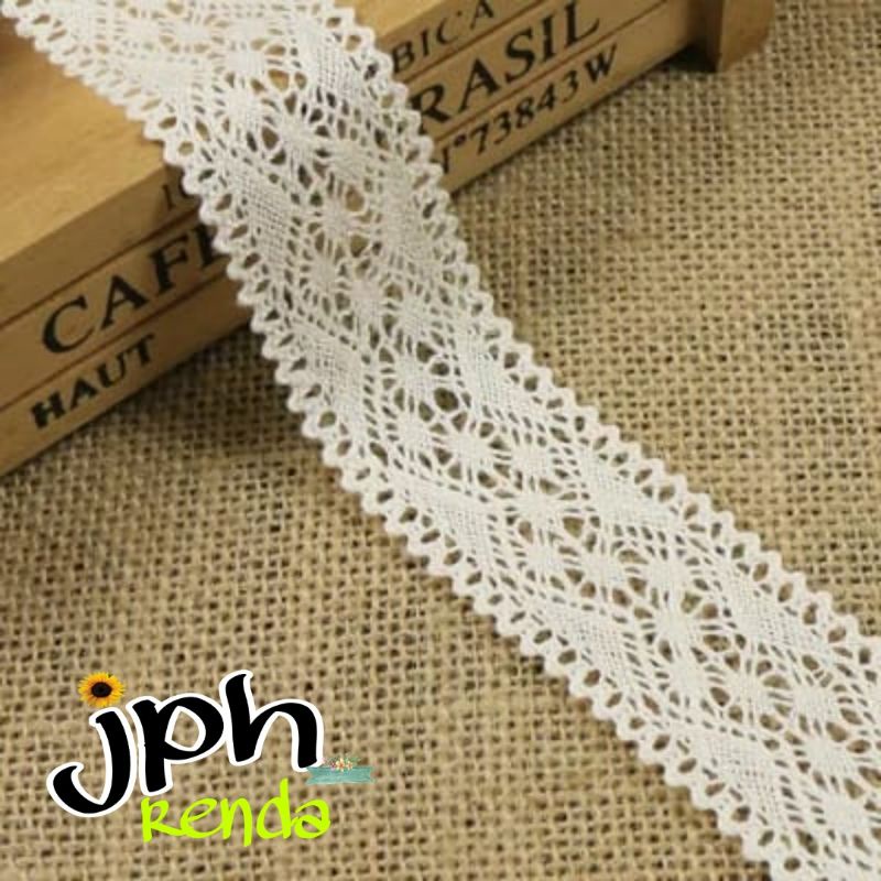 

Renda rajut lebar 5cm isi 100yard