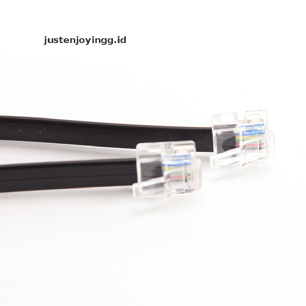 // justenjoyingg.id // New 1-meter Six-pin RJ12 Flat Phone Line 6P6C Green Copper 6-PIN Phone Line ~