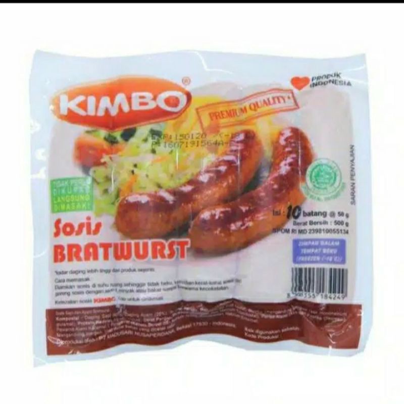 

Sosis Sapi Kimbo Bratwurst original isi 10pcs.Sosis Sapi