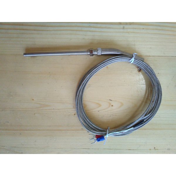 Thermocouple 800 c probe 10cm stainless steel kabel WRNT 01 3m K Type