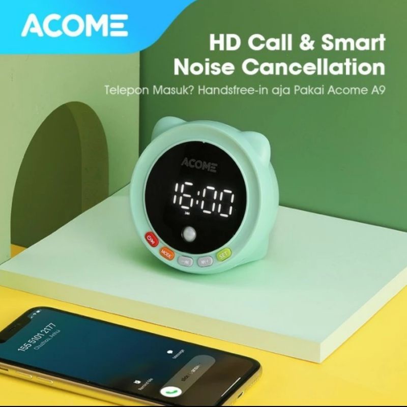 ACOME A9 Desk Clock Bluetooth Speaker FM Radio Alarm