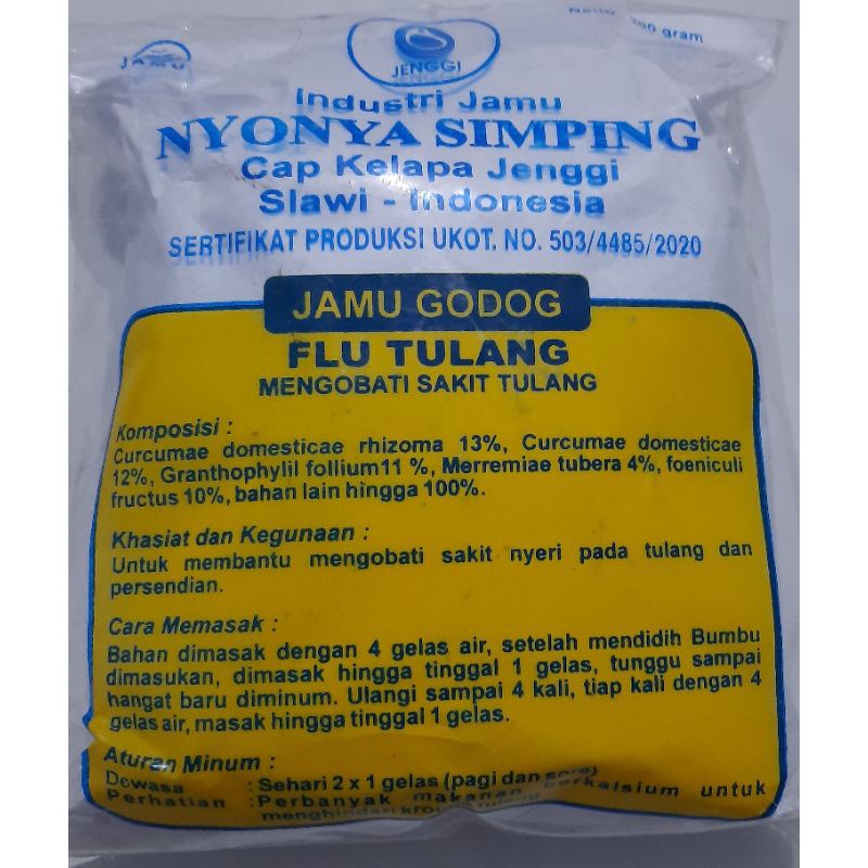JAMU GODOG FLU TULANG (Mengobati Sakit Tulang)