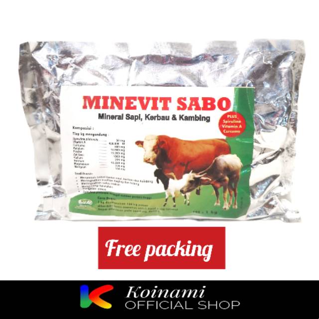 MINEVIT SABO MINERAL SAPI KERBAU KAMBING 1 KG / raid