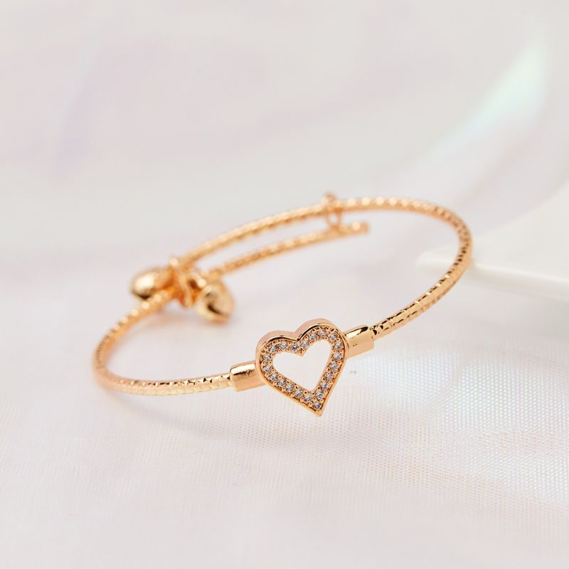 Gelang Anak Cantik Motif Love Gelang xufing Anti Karat Gelang Bangle Bisa di Atur