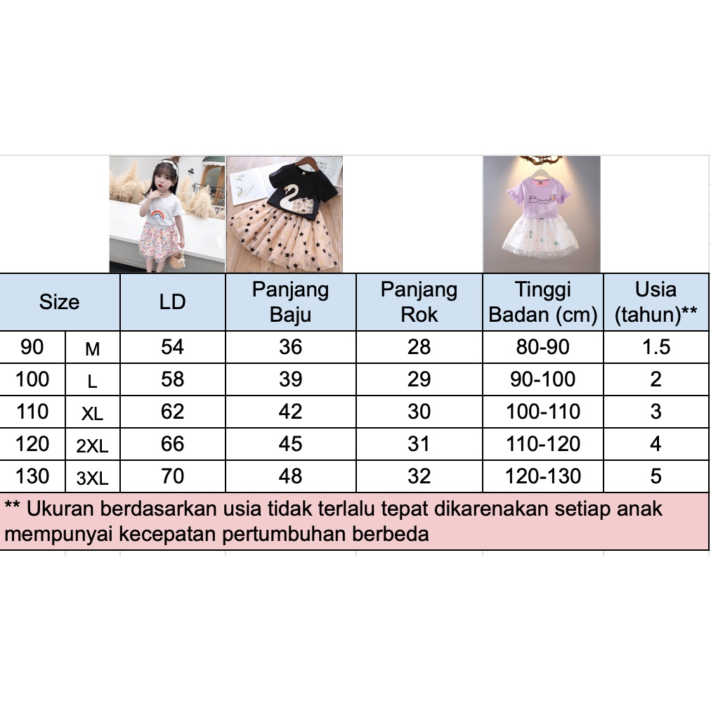 [eleypan.kids] Setelan IMPORT Dress Angsa Tutu Korea Flamingo Rok Renda Set Pakaian Anak Perempuan Cantik Elegan Impor
