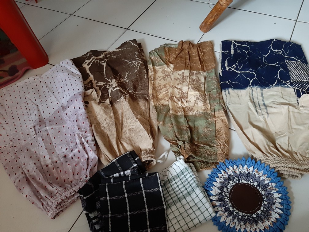 [sale] W361 Serbet Kotak-kotak Murah Panda Kain Lap Dapur Meja Makan Ecer