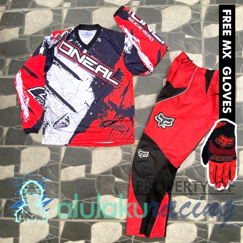 Jersey &amp; Celana MX Trail Motocross - Paket Bundling ONCT0103-F43