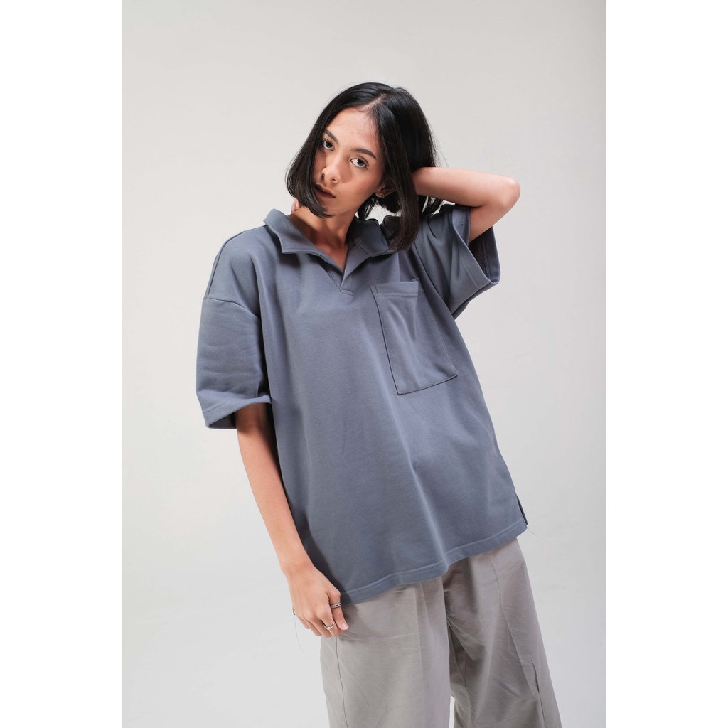 JAVAJONES Oversized Polo Baby Terry Rhea|Kaos Polo Pria Wanita