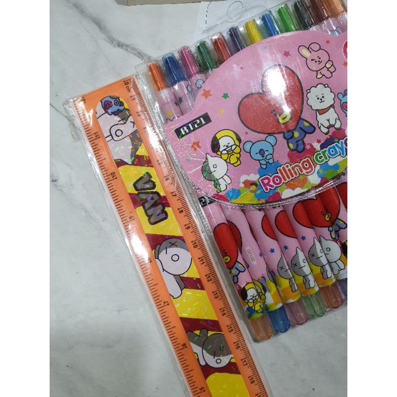 crayon putar panjang 12warna/krayon putar/rolling crayon/twist crayon/oil pastel-3