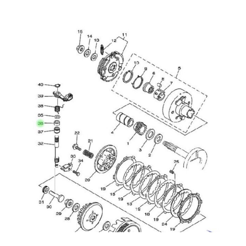 SEAL SIL STUT KOPLING  VIXION R15 V2 XABRE BYSON MX KING JUPITER MX ASLI ORI YAMAHA 93102 12862