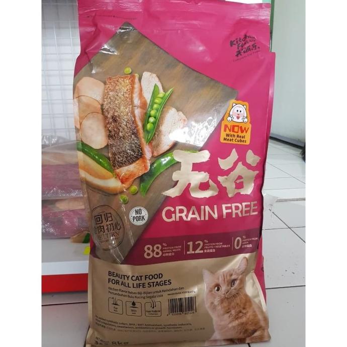 

Makanan Kucing Kitchen Flavor Grain Free Beauty Cat Food 8 Kg Premium