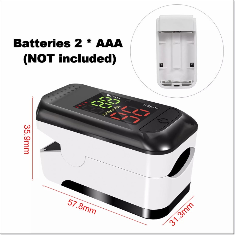 Oximeter Alat Pengukur Detak Jantung Kadar Oksigen - SO811 - BLACK