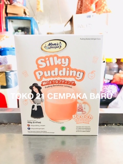 

Silky Pudding Rasa PEACH Flavour Box 155 gram | Agar Agar Silky Puding Jelly 155g