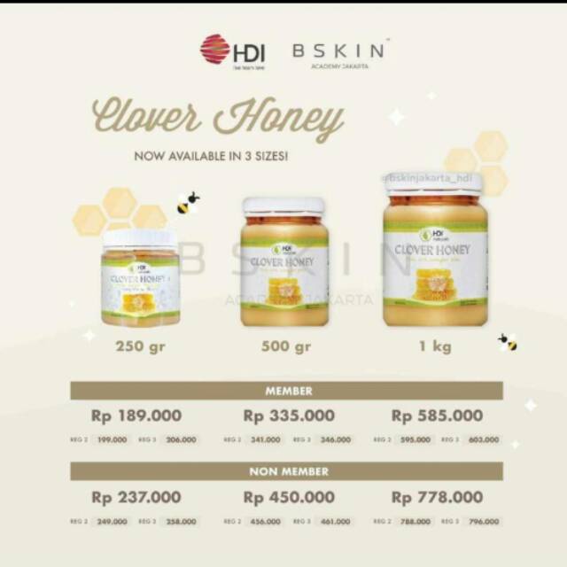 Clover honey 250gr / 500gr