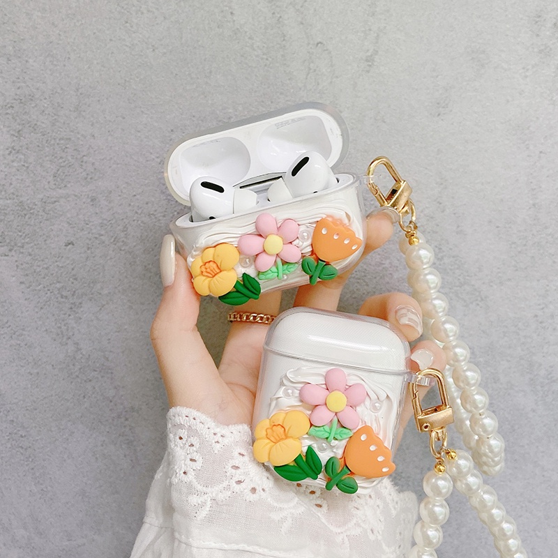 Silicone Art Fashion Flowers Silicone Airpods Pro 1 2 Headset Case Samsung Busd live Inpods 12 Cover Protector