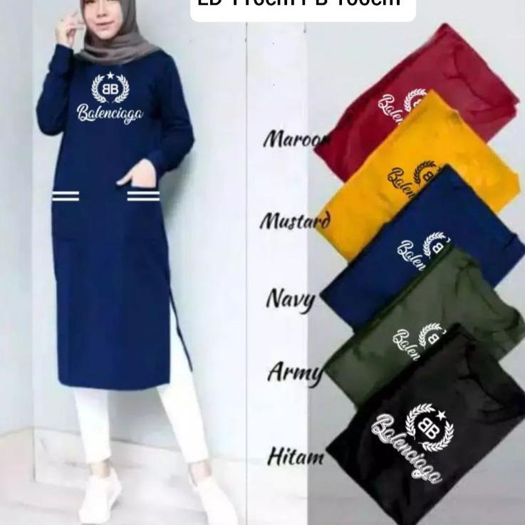 ← JF Atasan Tunik kaos babyterry jumbo Wanita Muslimah Terbaru BALLEN LAKO ✭