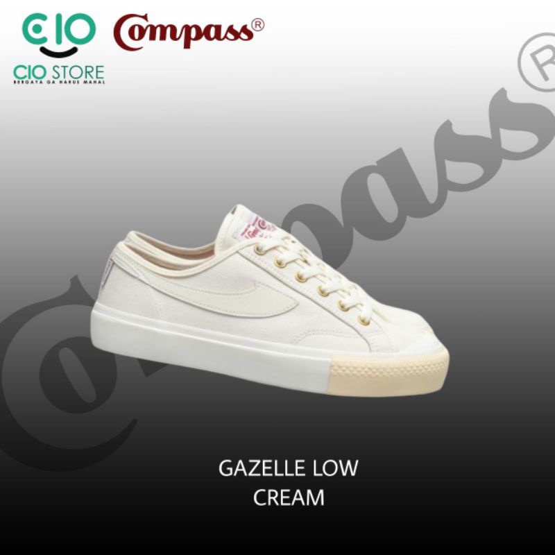 Jual Sepatu Compass Gazelle Low Cream Original Shopee Indonesia