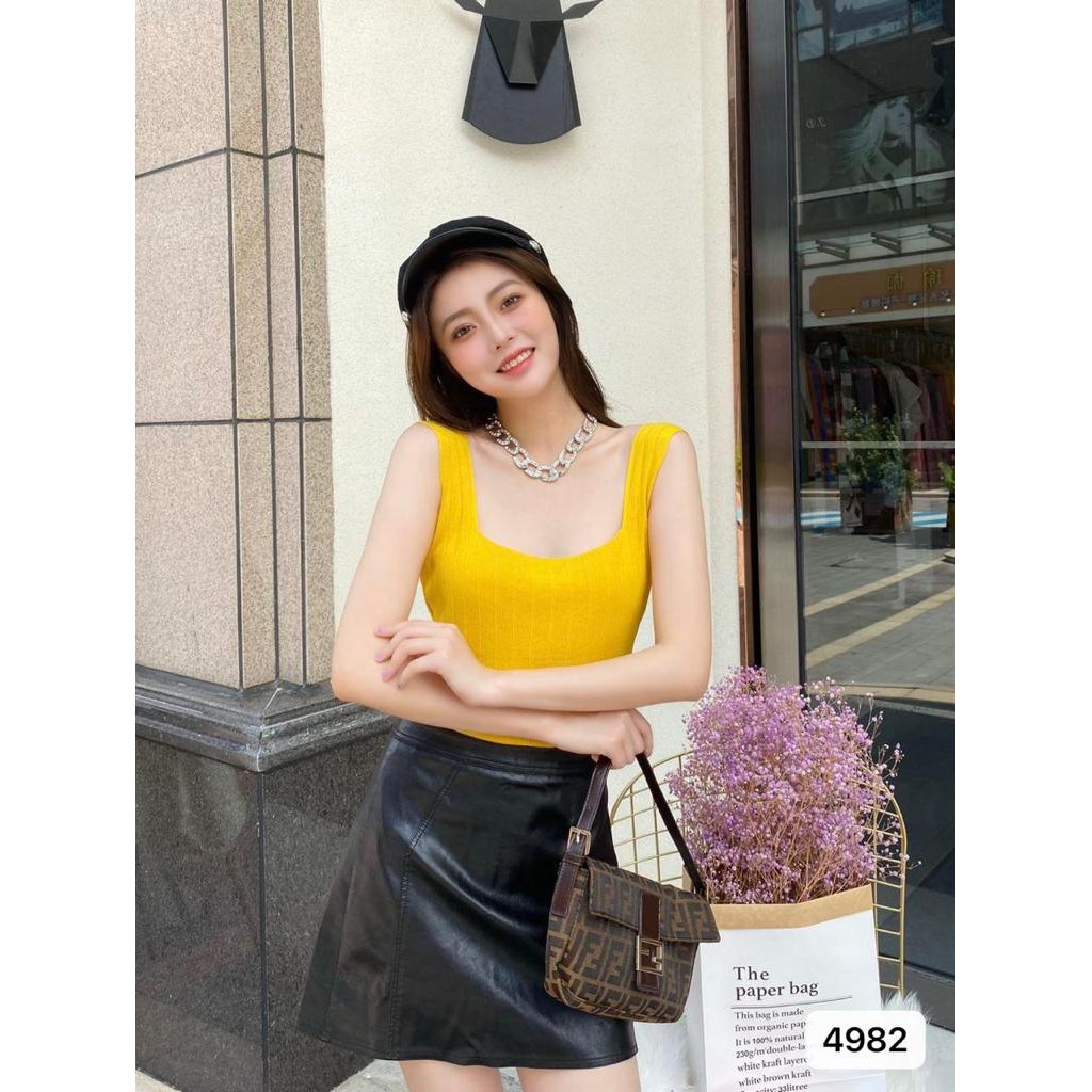 TANK TOP KNIT SQUARE NECK / FX030