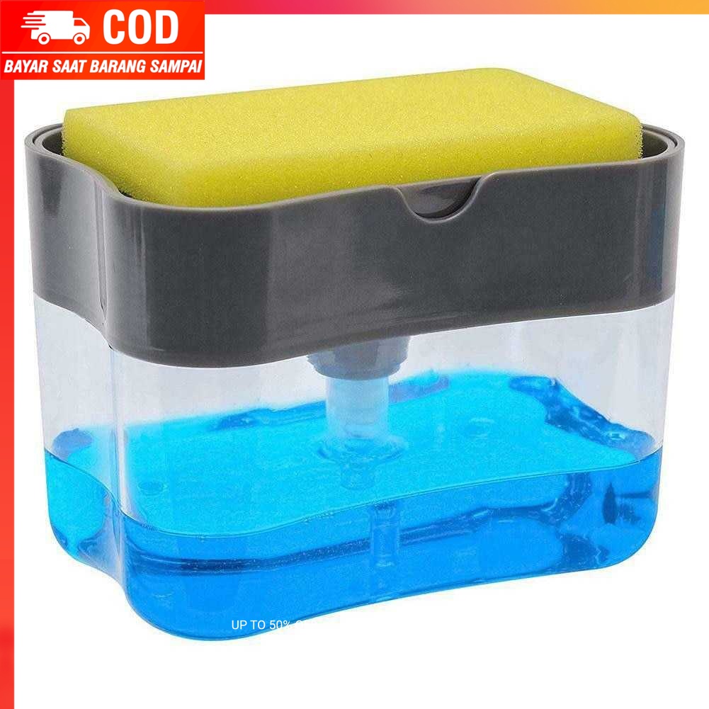 (100% BARANG ORI) HOUSEEN Kotak Dispenser Sabun Cuci Piring Hand Push Sponge - O933